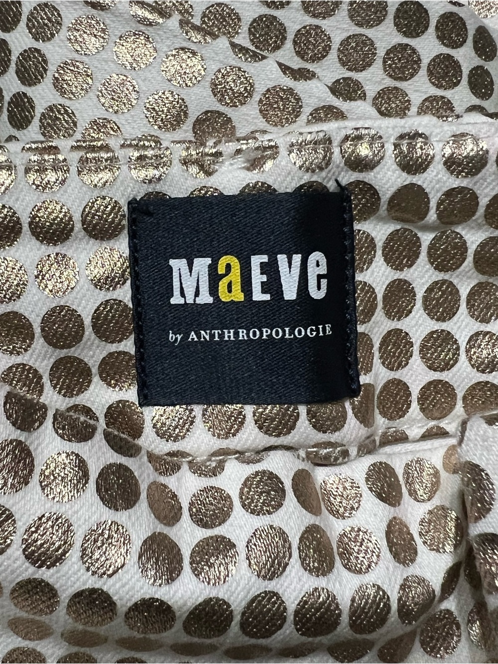 Maeve Colette High-Rise Wide Leg Cropped Rose Gold Polka Dot Limited Edition - Picture 6 of 8
